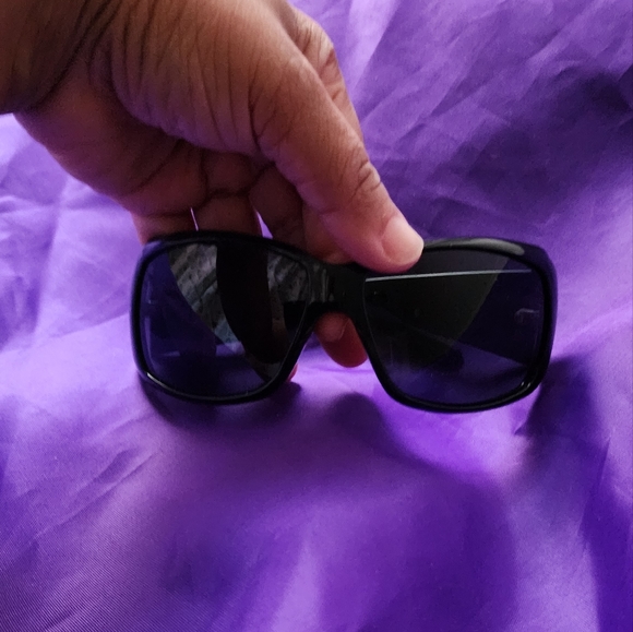 Christian Dior Y2K Sunglasses Black Logo Diamond Crystals Rectangle - Picture 4 of 14